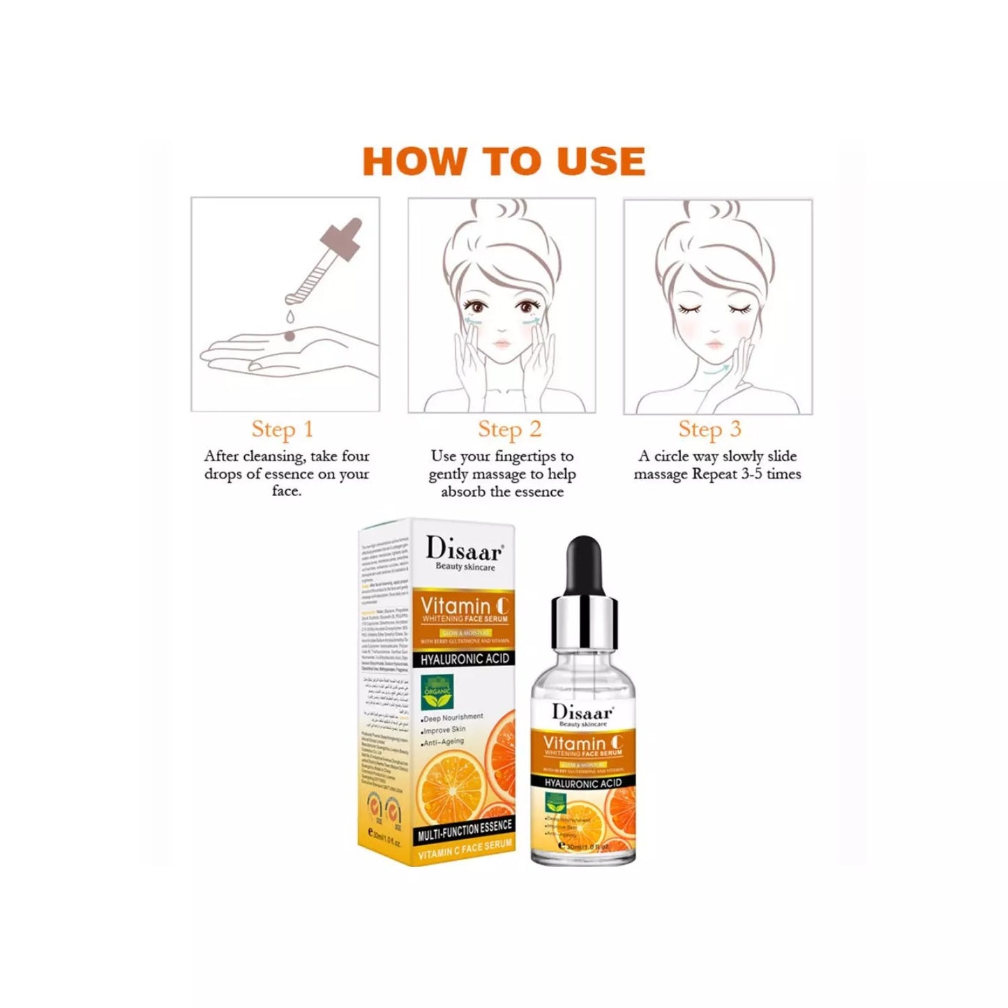 Serum Vitamina C Ácido Hialuronic Disaar