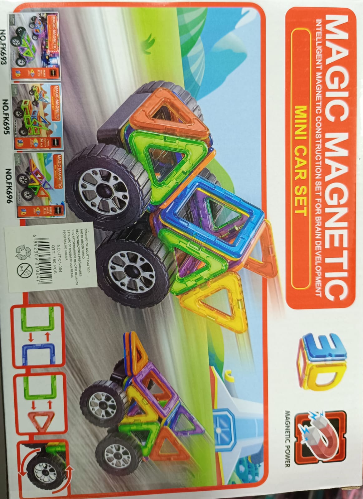 Juego de Bloques magnéticos mini auto