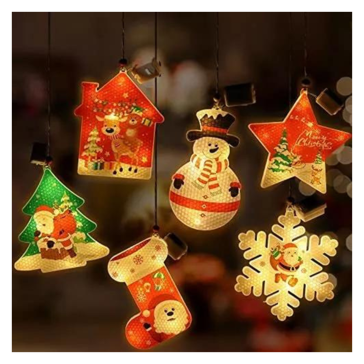 Paquete de 6 Luces Decorativas Navideñas